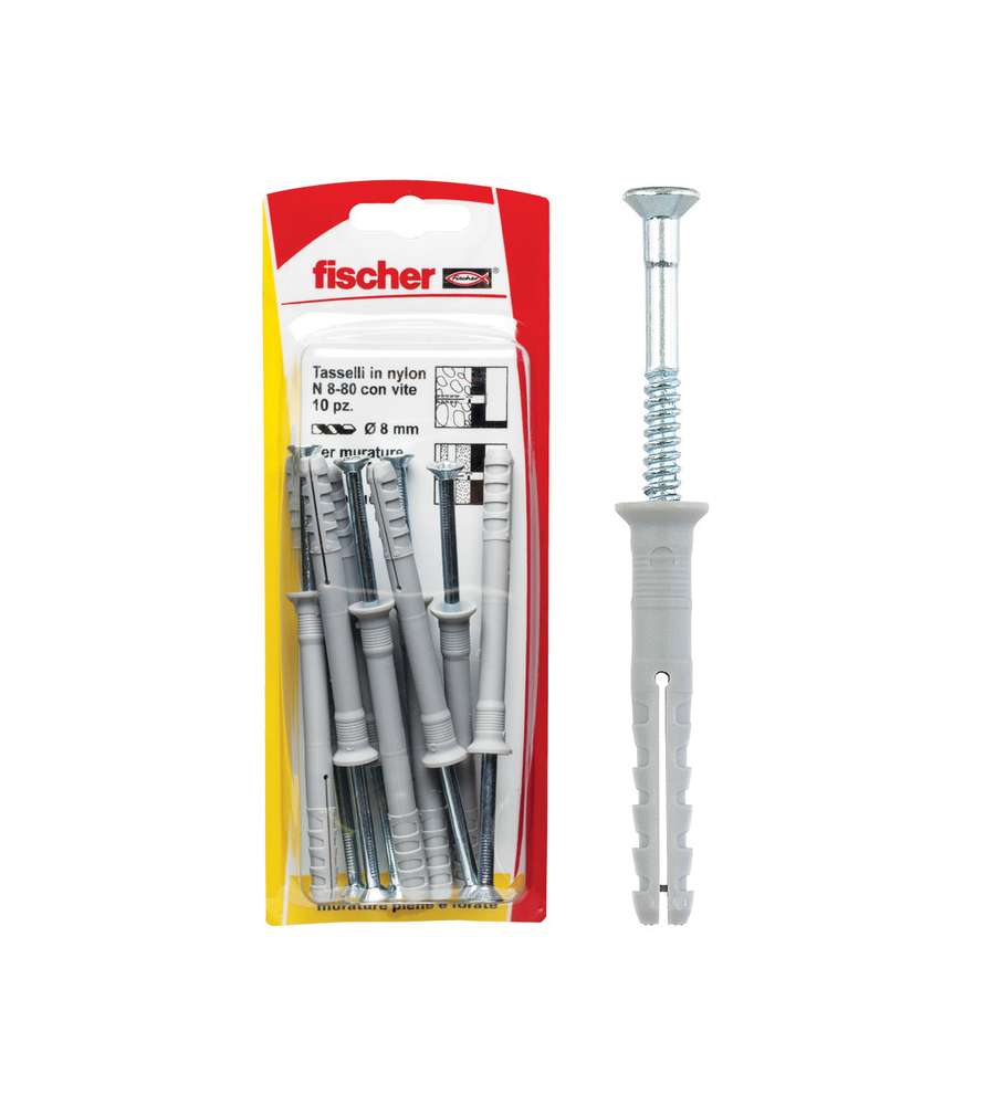 Fischer Tasselli a percussione N 8X100 K con vite (10 Pz.)