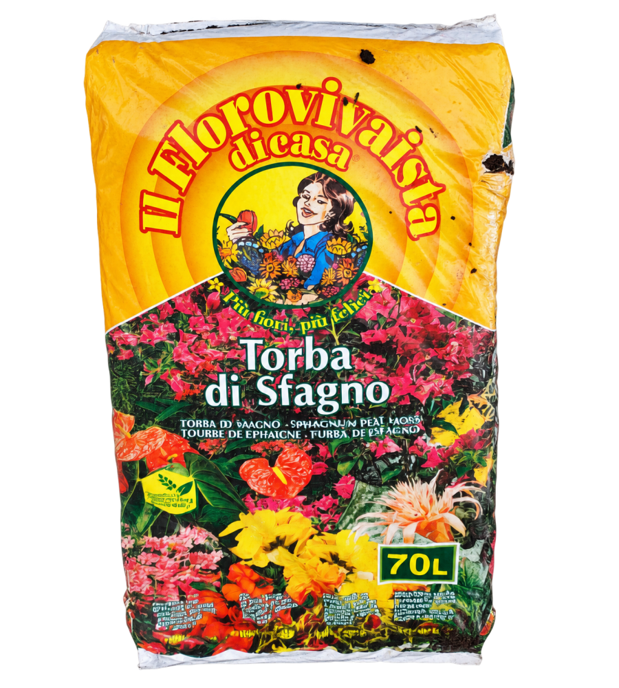 Terriflora Torba di Sfagno 70L - Ammendante per Terreni Biologico