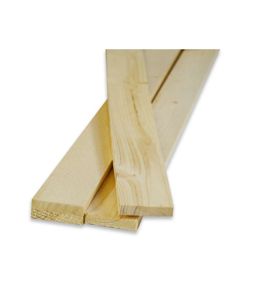 Listone legno grezzo abete L 200 x H 12 cm Sp 20 mm