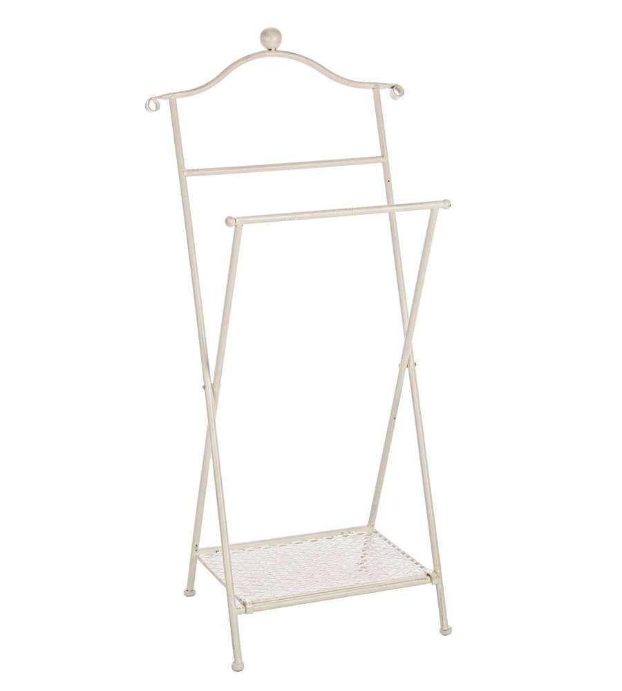 Bizzotto Indossatore Charlotte Bianco 46x28x98 cm Stile Shabby Chic