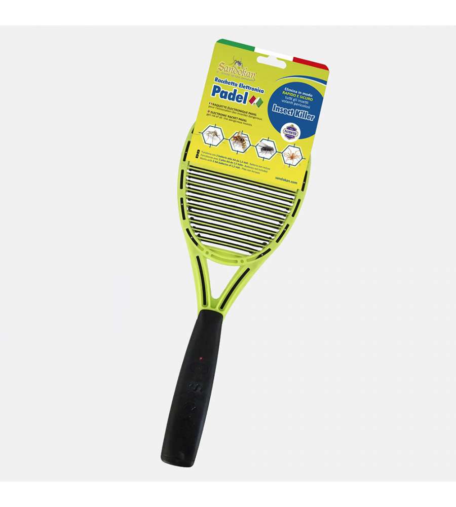 Sandokan Racchetta Elettronica Antizanzare Padel 43x15 cm