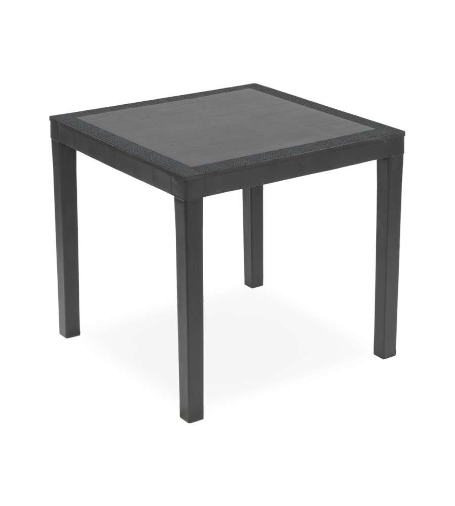 Ipae Progarden Tavolino Quadrato Ago Juta Antracite - 79x79x73 h cm