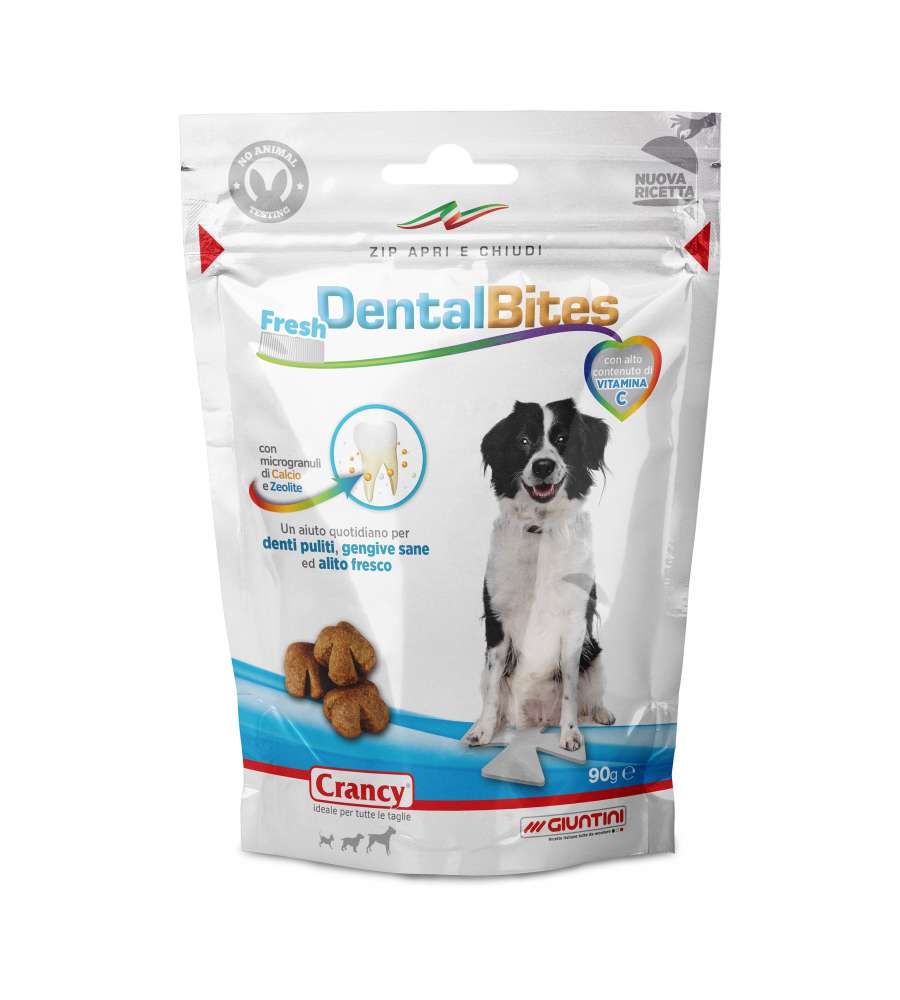 Giuntini Snack per Cani Crancy Dental Bites Giallo 90g Igiene Orale