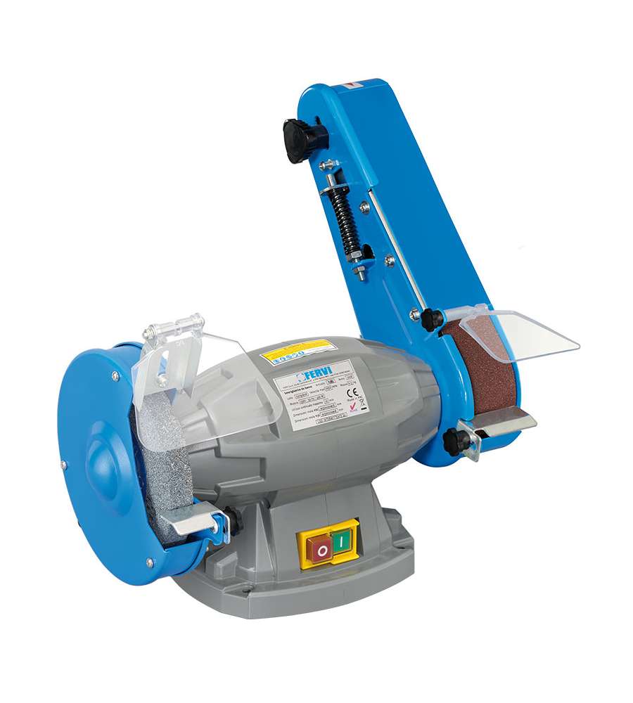 Fervi Smerigliatrice da Banco Combinata 0,4 kW con Mola a Secco 150 mm