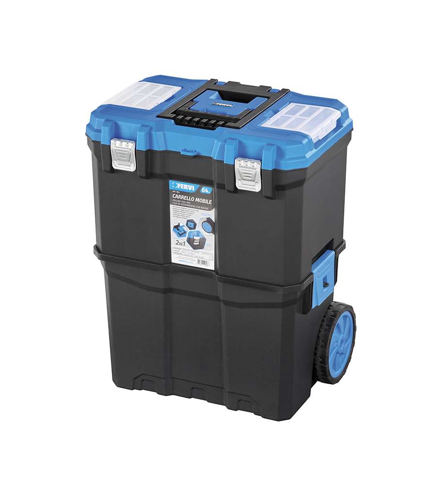 Fervi Carrello Mobile 2in1 con Organizer Estraibili 330x625x485 h mm