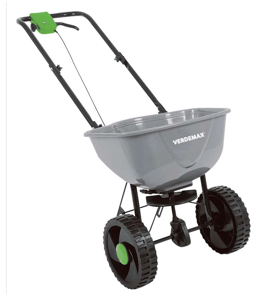 VERDEMAX Spandiconcime Rotativo 15L Grigio in Acciaio e Plastica