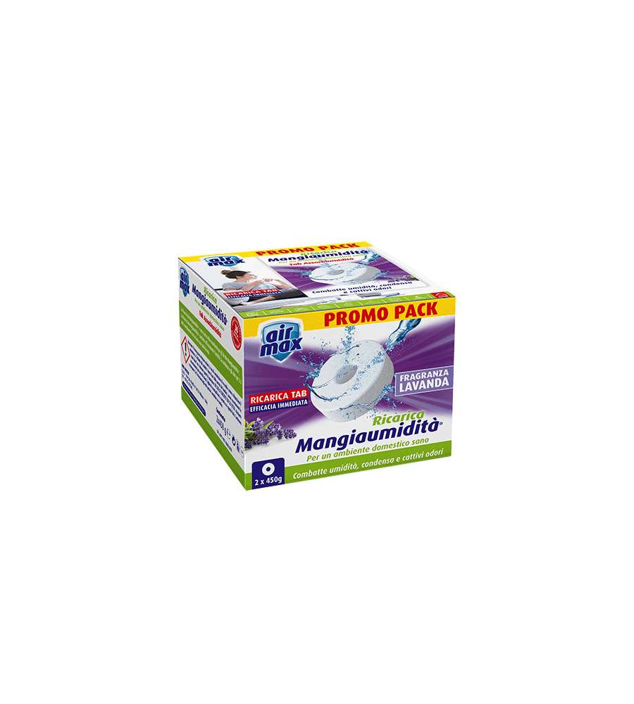 Air Max Ricarica Mangiaumidit� Lavanda 2x450g - Assorbimento Efficace