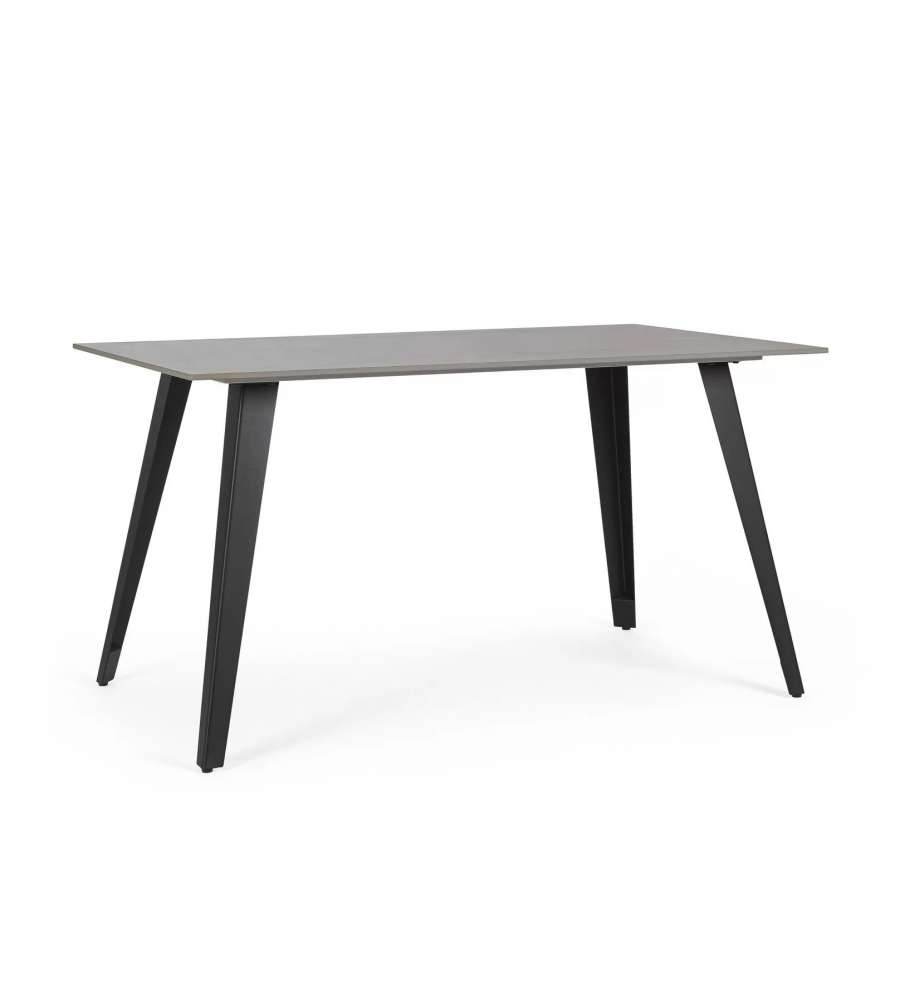 Bizzotto Tavolo Arjeta Effetto Marmo Nero Elegante 140x80x76 cm