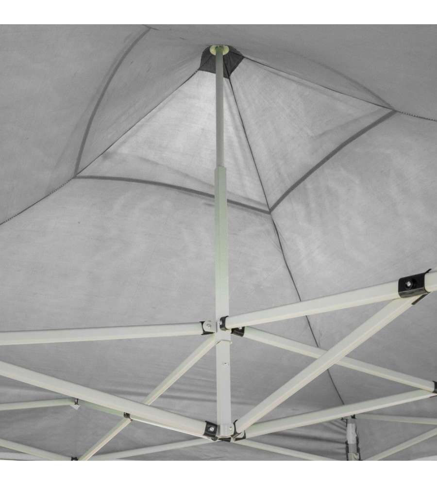 Gazebo richiudibile pieghevole 3 X 3 Bianco ricoperto in PVC impermeabile