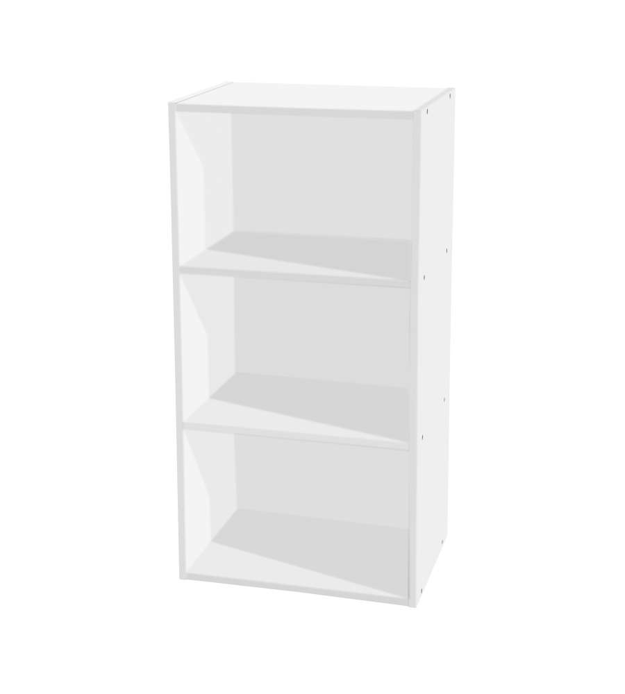 Libreria 3 ripiani 40 x 29 x 80 h cm bianco