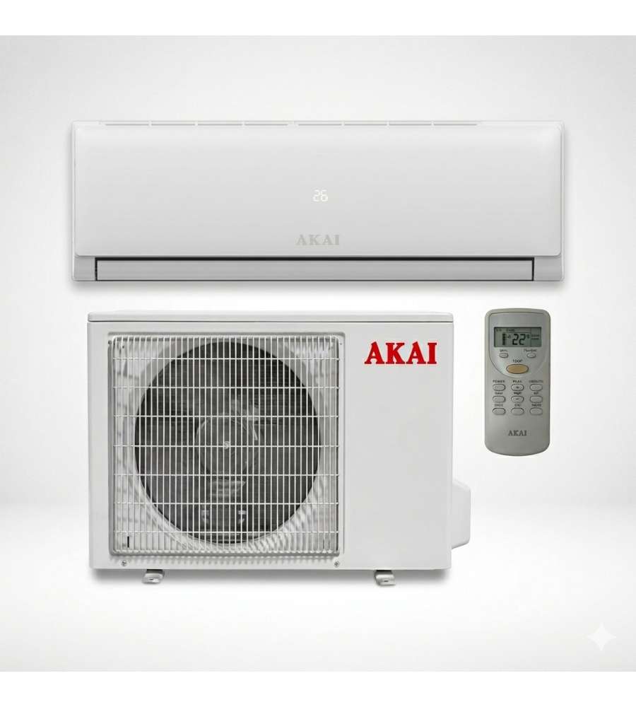 Akai Climatizzatore Inverter 9000 BTU Wi-Fi A++ Bianco con Telecomando - Mistral