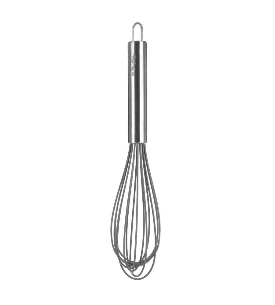 Fatto in casa Benedetta Frusta in Silicone Grigio 32 cm - Manico Inox