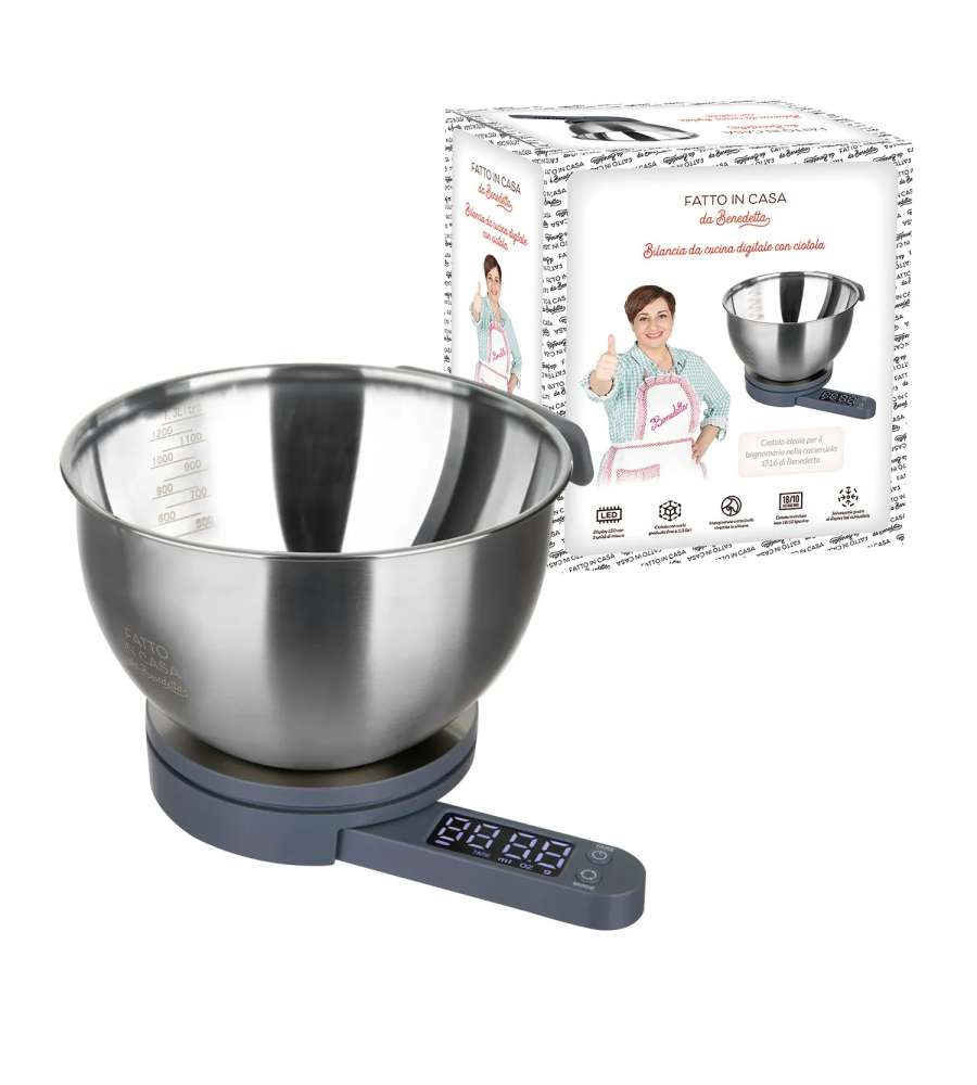 Fatto in Casa da Benedetta Bilancia Digitale da Cucina e Ciotola 1,3L