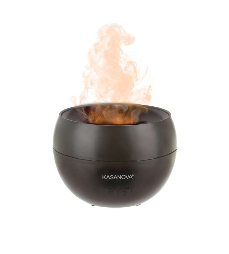 Diffusore di Aromi Elettrico Nero con Effetto Fiamma 3D relax - 150 ml