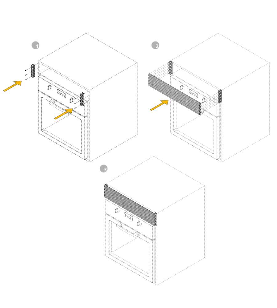 Griglia di ventilazione per forno, modulo 600 mm, Tecnoplastica e