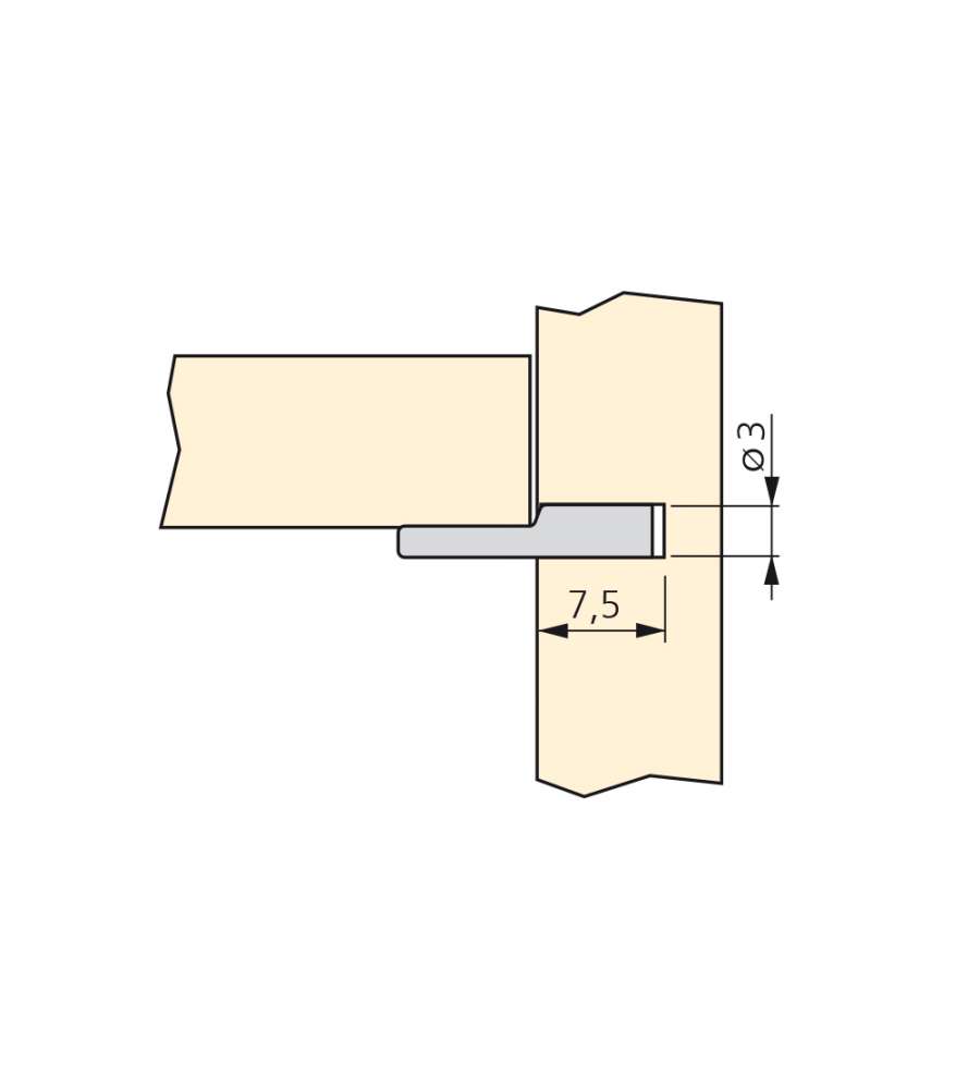 Emuca 50 Reggipiani Per Mensole In Legno, A Cucchiaio Diam. 3 Mm