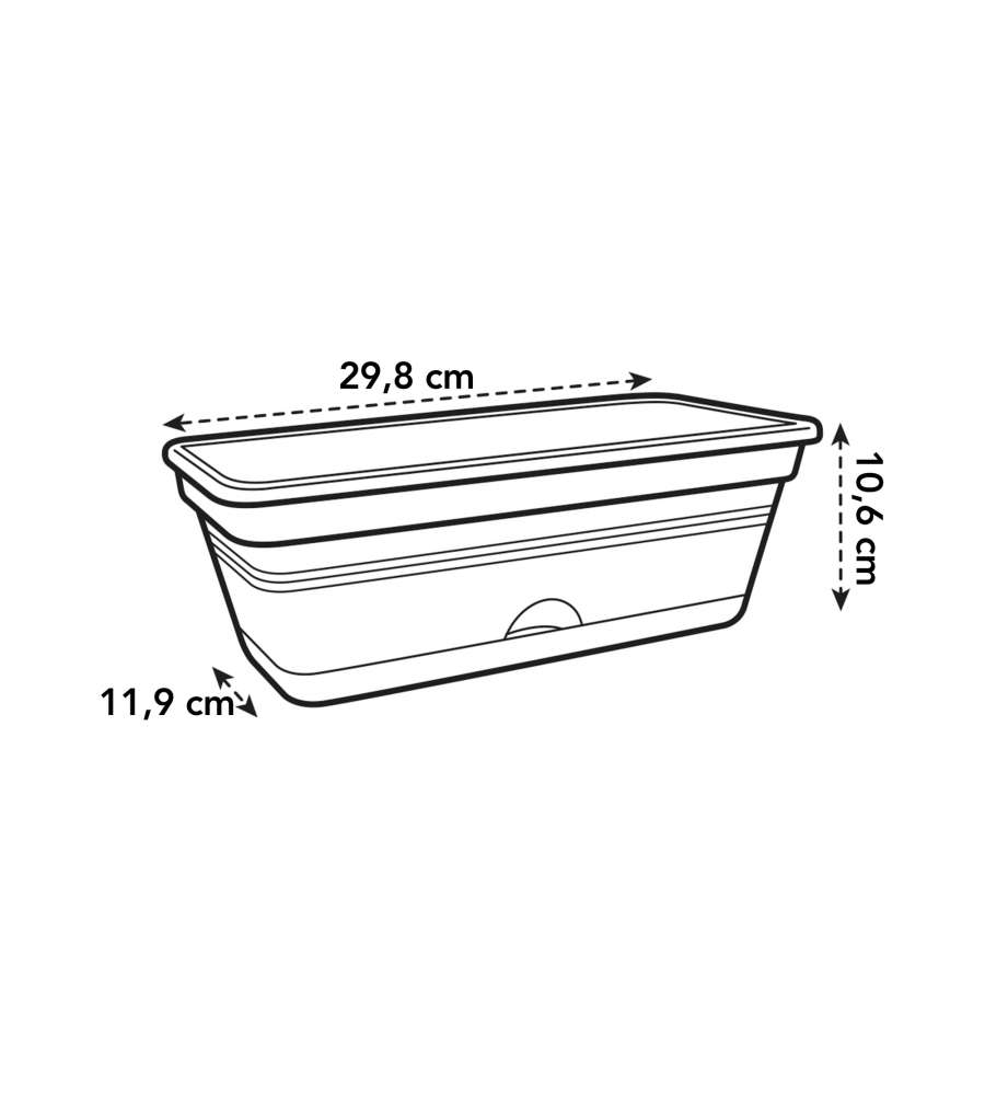 Fioriera Basics Trough Mini 30cm Verde