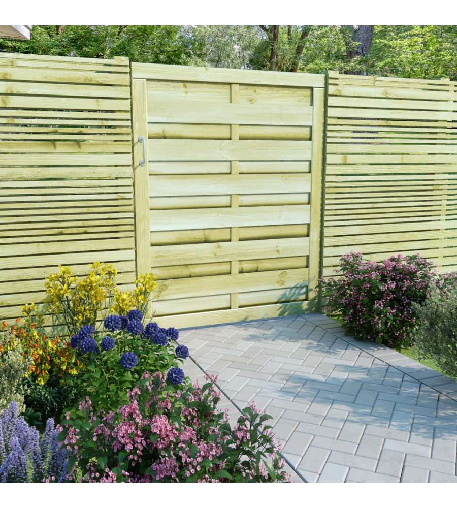 VidaXL Cancello da Giardino 100x180 cm in Acciaio Inossidabile