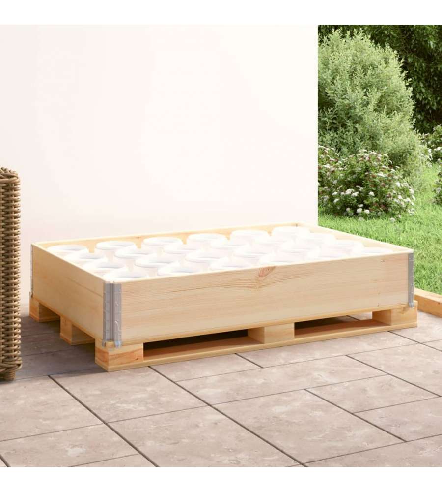 Collare per Pallet 80x120 cm in Legno Massello di Pino