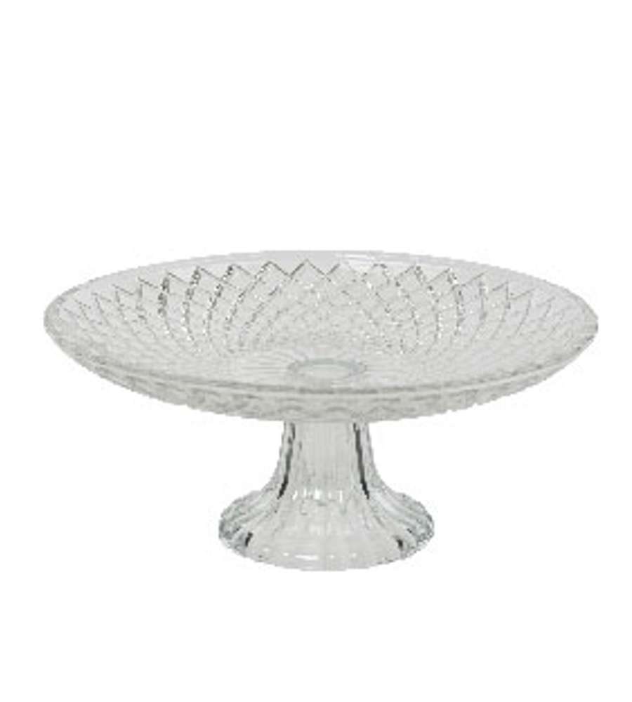 Alzatina Vetro Trasparente per Dolci - Tavola Natalizia - 20x9 cm