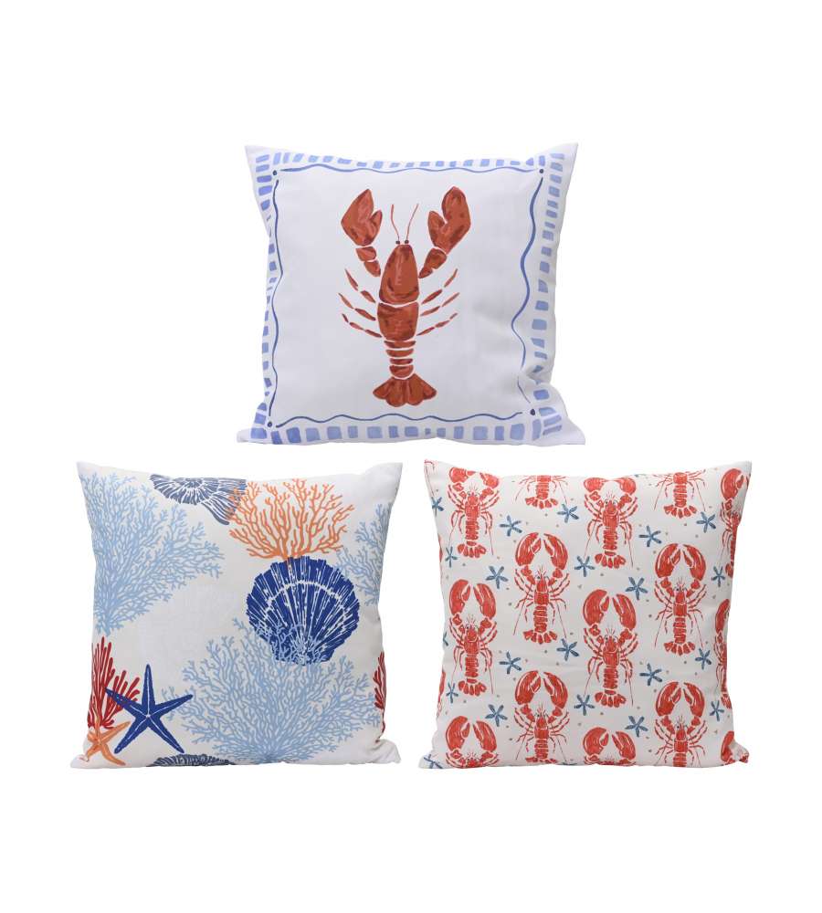 Cuscino Quadrato con Decorazioni Marine per Esterni 45x45x3 cm