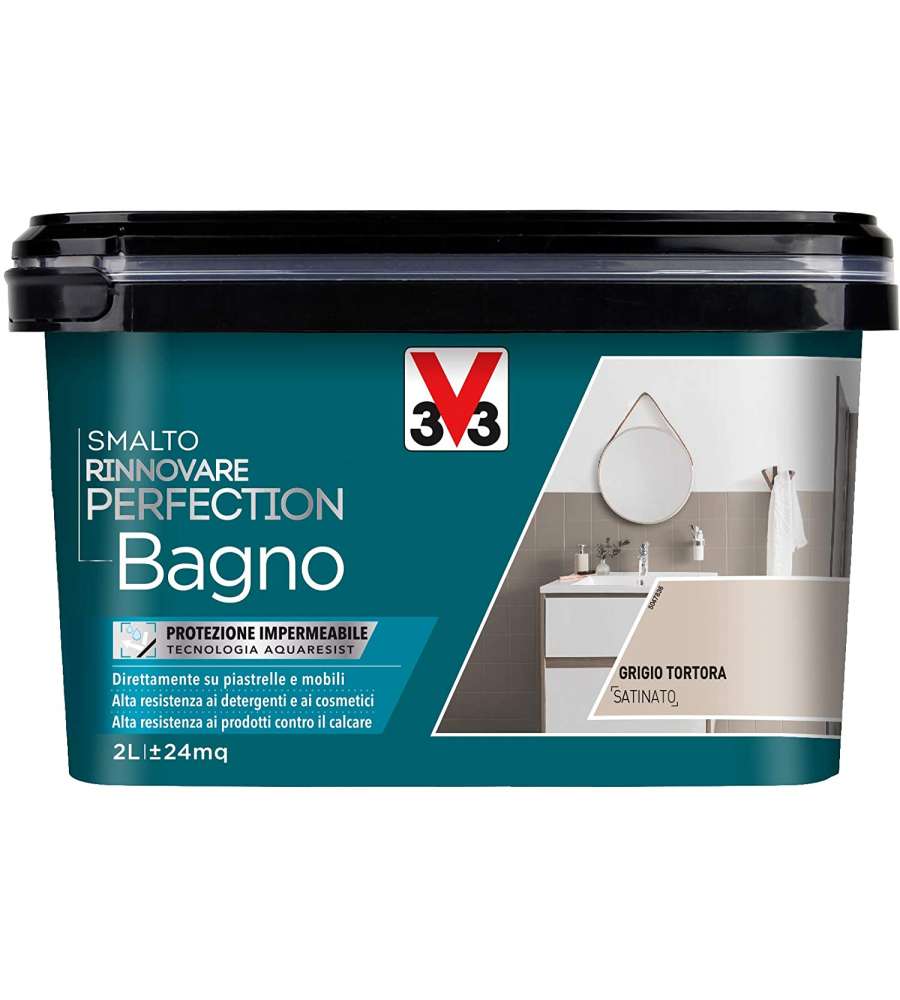 Smalto Perfection bagno grigio tortora satinato 2L