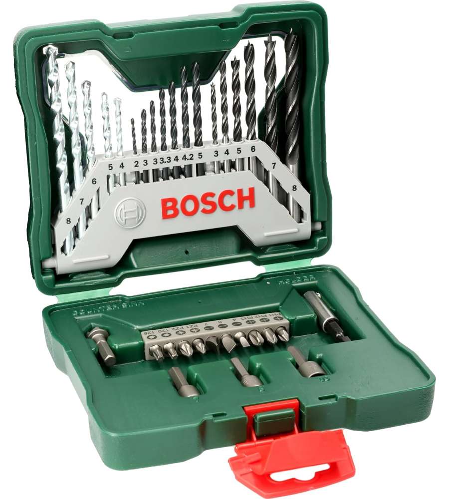 Valigetta con 33 punte e inserti per avvitare Bosch