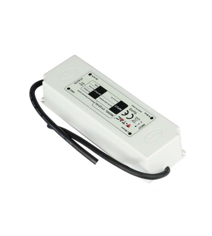 Alimentatore in Plastica 150W 12V 12,5A Colore Bianco IP67 (5 Anni di Garanzia)