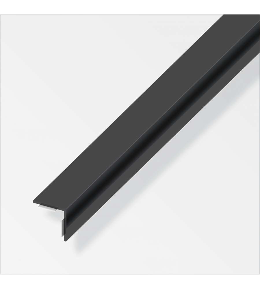 Autoadesivo Angolare 20X20 Pvc Nero Lucido 1Metro