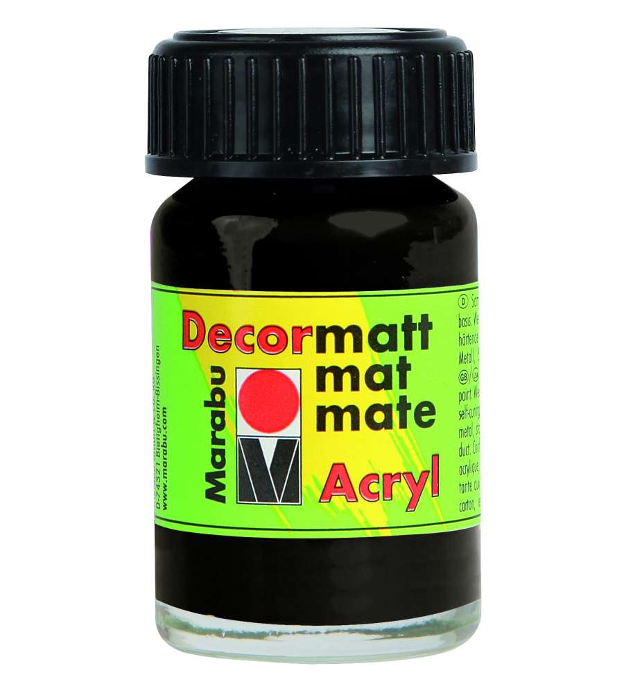 Decormatt Acryl Marabu 15 ml Nero
