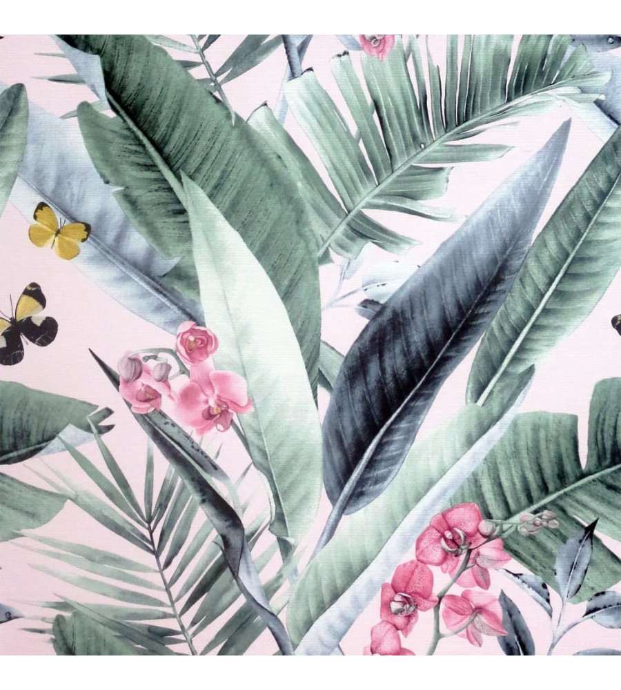 DUTCH WALLCOVERINGS Carta da Parati Lush Tropical Rosa e Blu