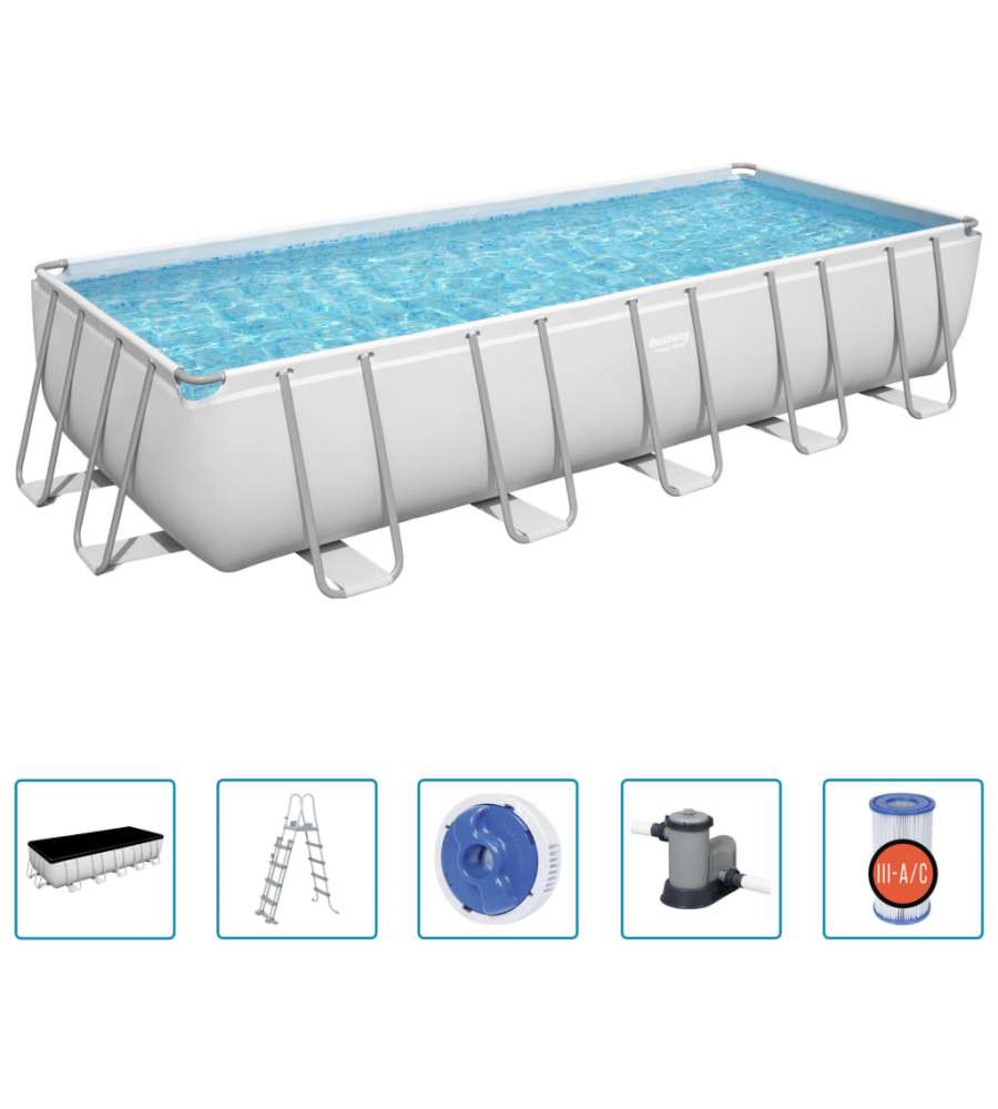 Bestway Piscina Fuori Terra Power Steel Rettangolare 19281 L