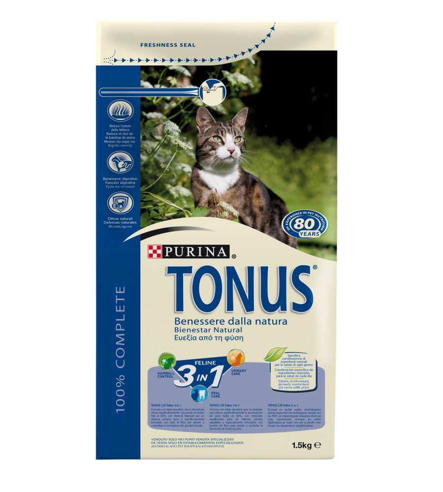 Tonus benessere dalla natura Cat feline 3in1 1,5 kg