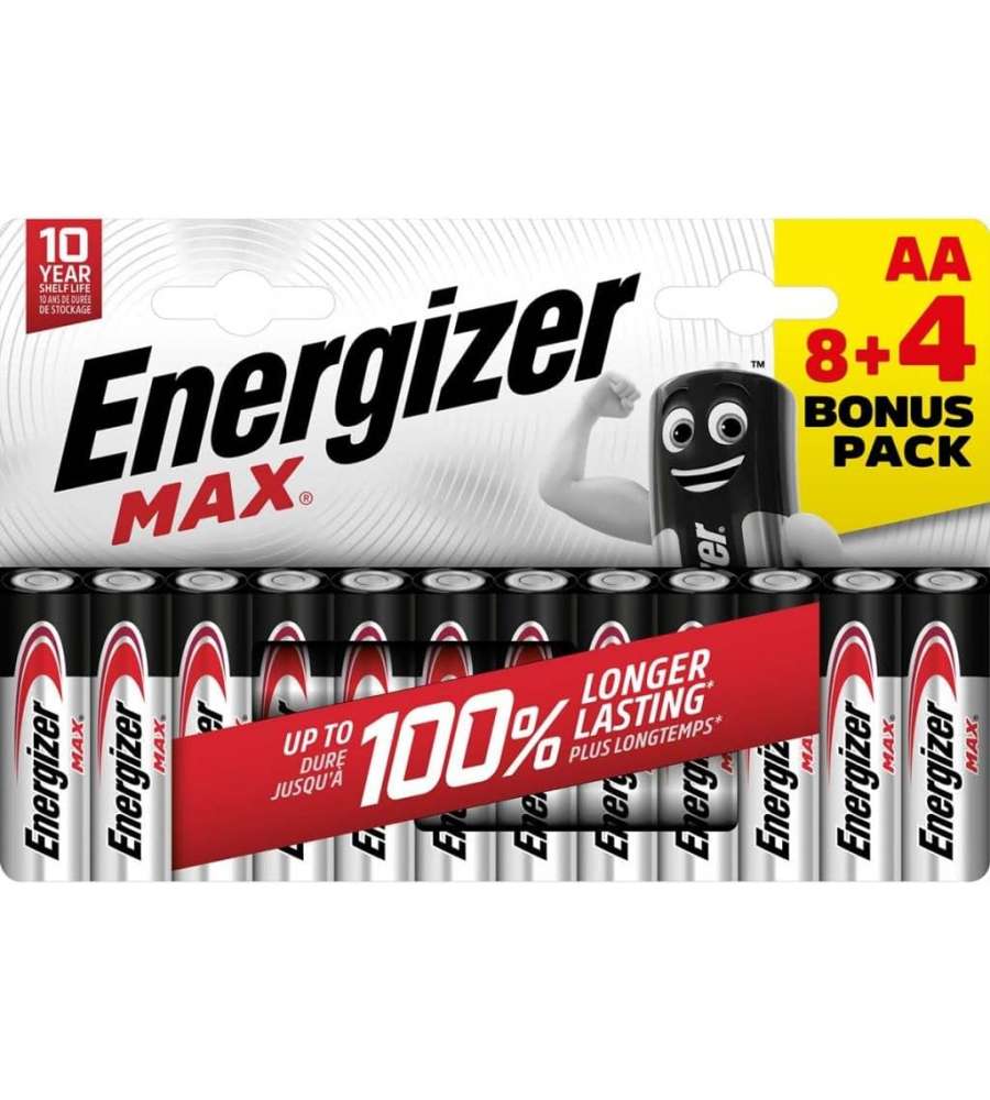 Energizer 8+4 Batterie ministilo AA Max 1,5V