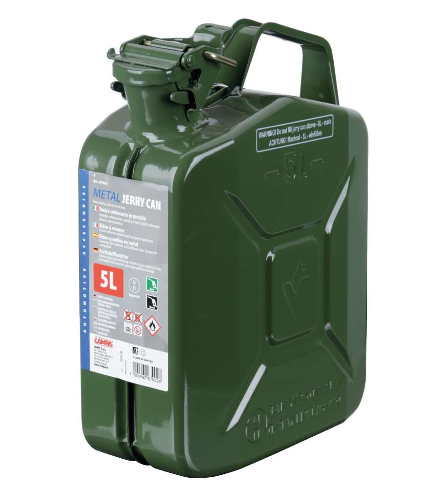 Tanica Carburante Tipo Militare In Metallo - 5 L