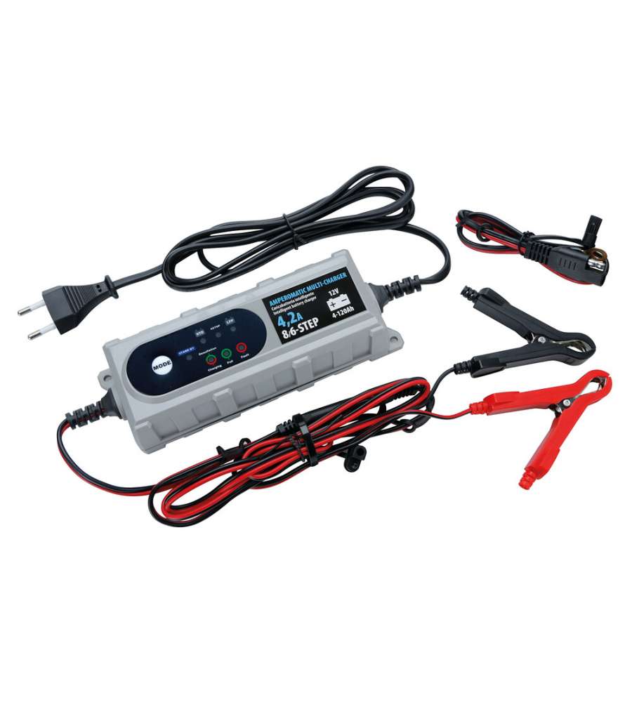 Amperomatic Multi-Charger, Caricabatteria Intelligente, 12V - 4,2A
