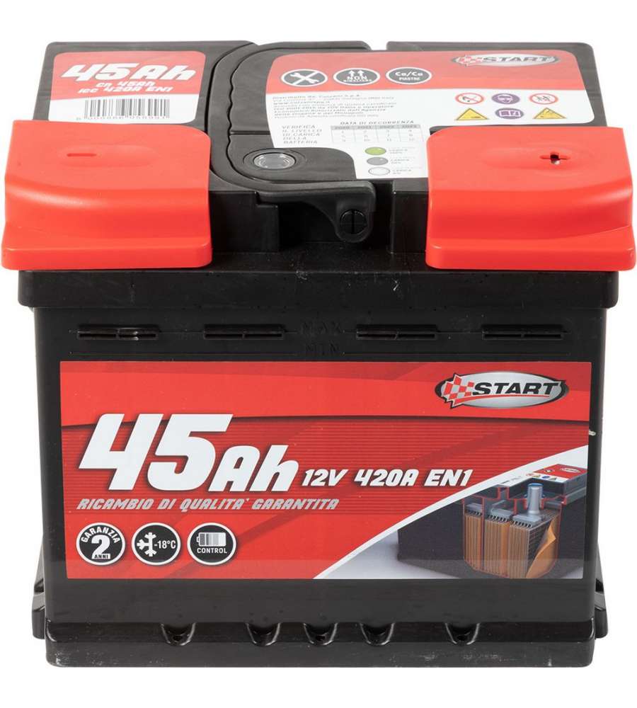 Batteria Auto 45AH 12V 420A polo positivo destro Cassetta L1