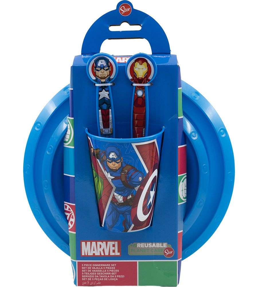 Set Pappa per bambini in plastica 5 pezzi Avengers