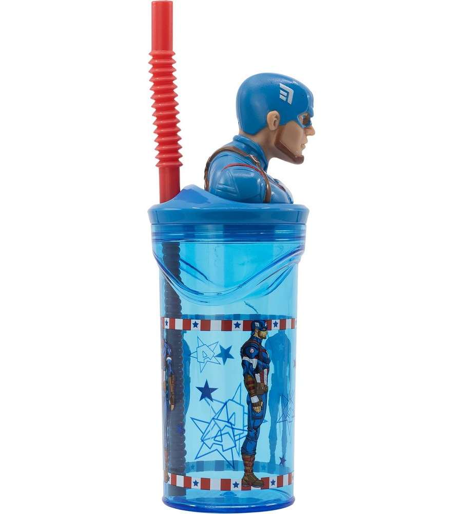 Borraccia per bambini in plastica Captain America 360 ml
