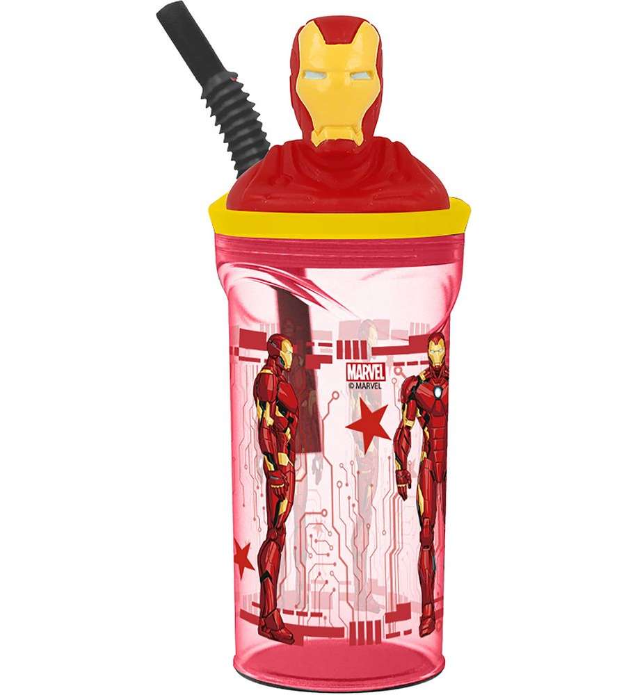 Borraccia per bambini in plastica Iron Man 360 ml