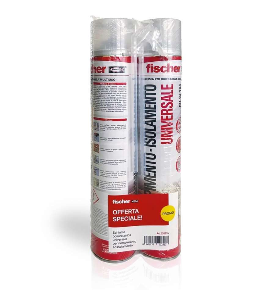 Schiuma poliuretanica Universale Bipack 2x750 ml Fischer