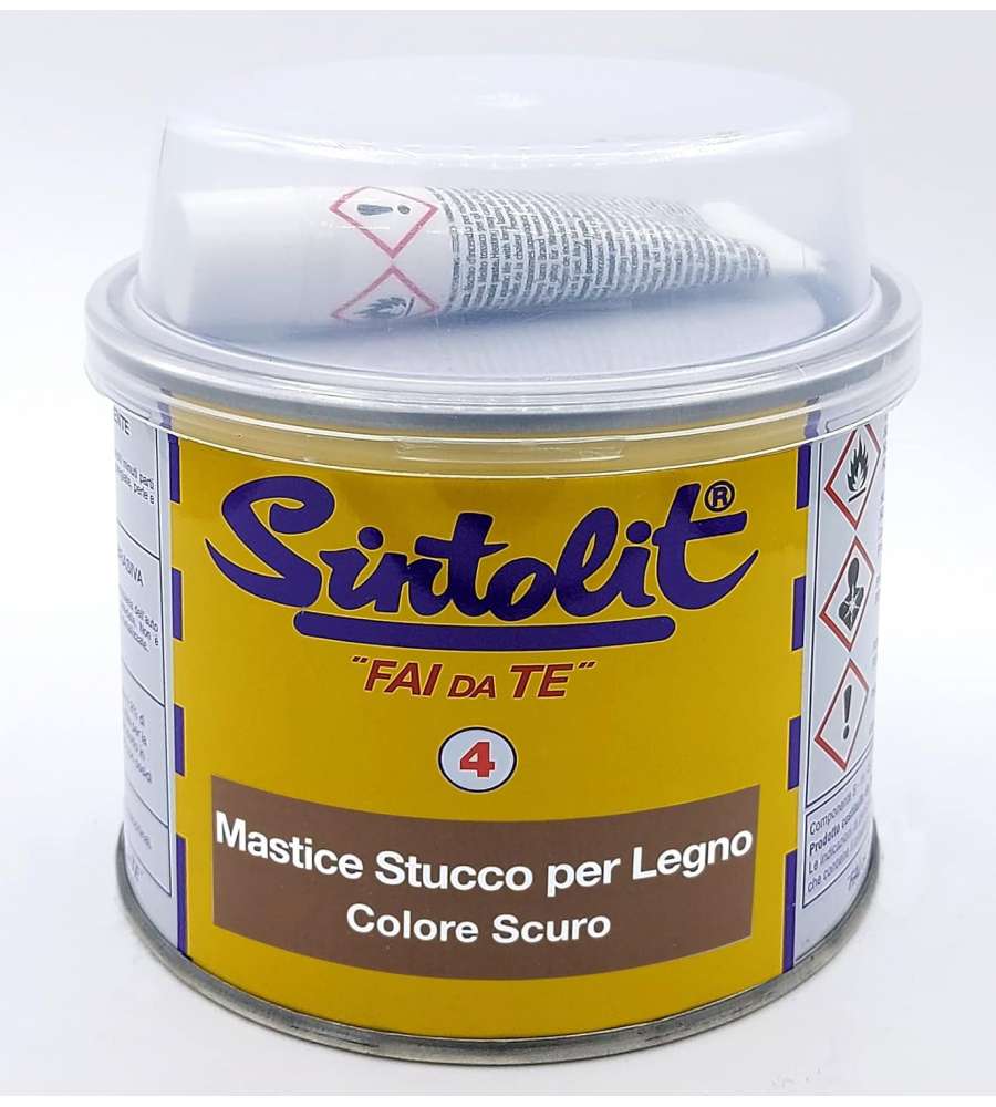 Sintolit Stucco per legno bicomponente scuro 375 ml