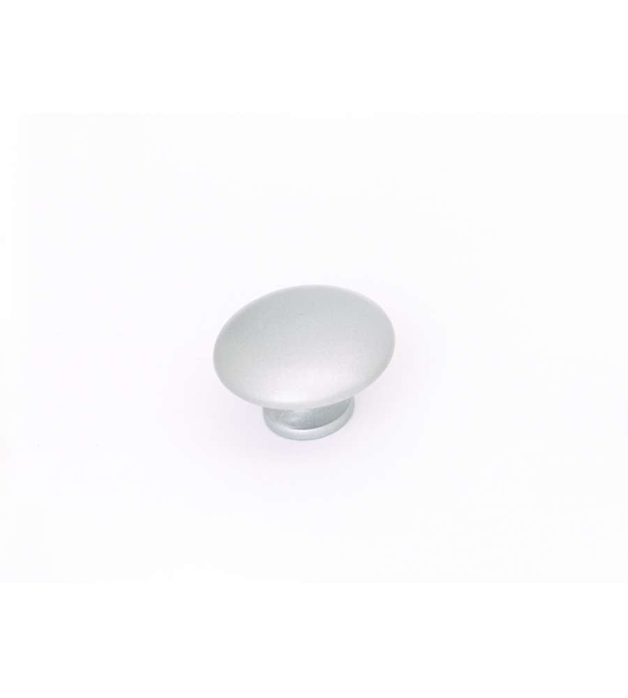 Pomolo liscio in metallo grigio diametro 25 mm