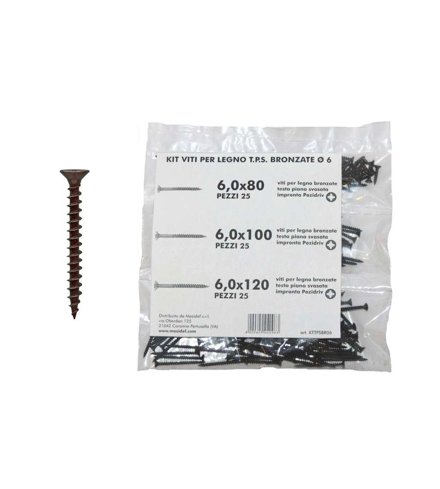 Kit viti tps br 6x80-100-120 pz 75