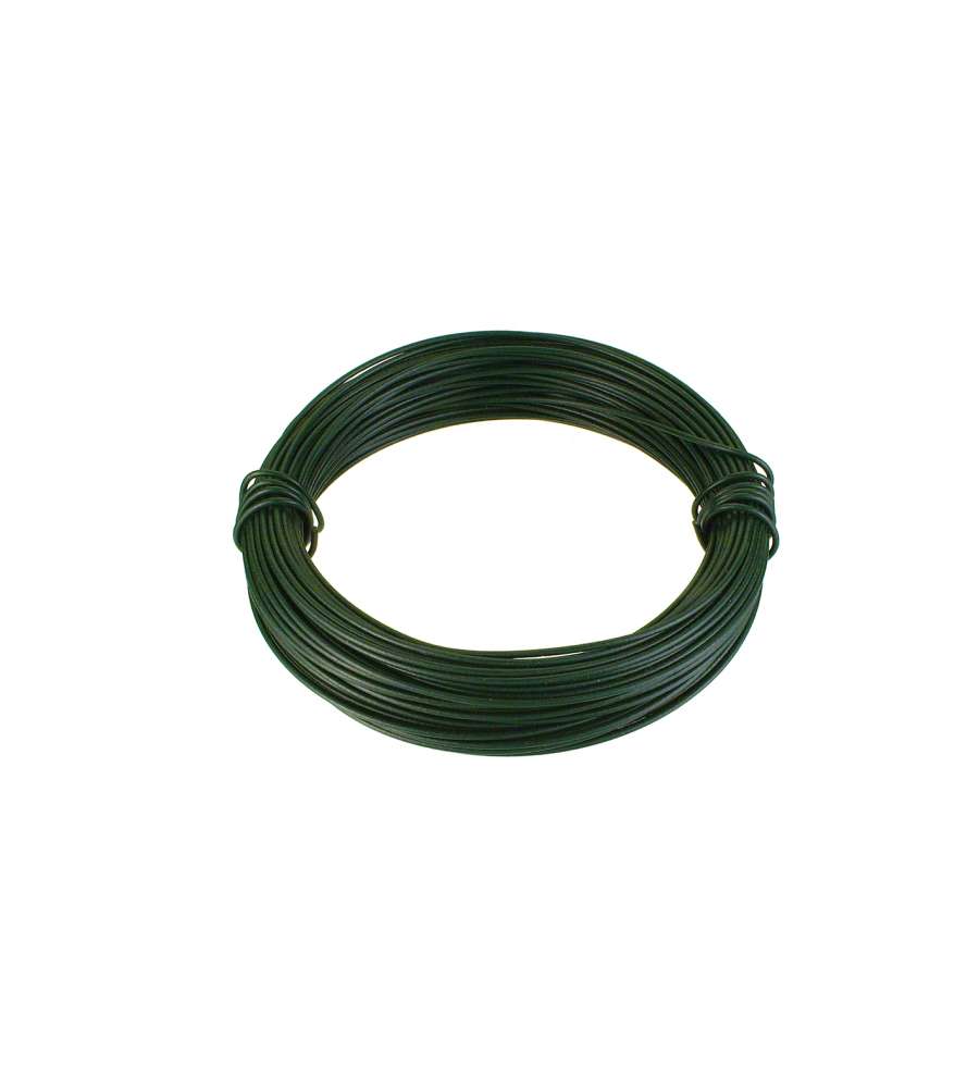 Filo di ferro zincato rivestito PVC verde Diam. 1,8 mm. 100 mt.