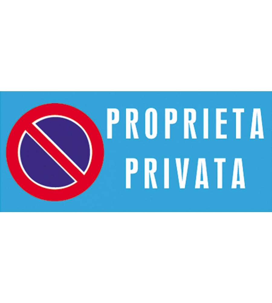 Cartello Propriet Privata 25x45 cm in Polipropilene