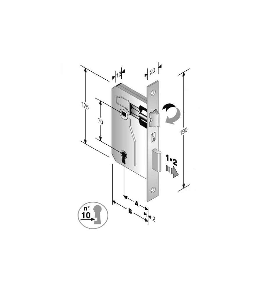 Serratura Patent Mm 8X70 E35 Bq                 Gb