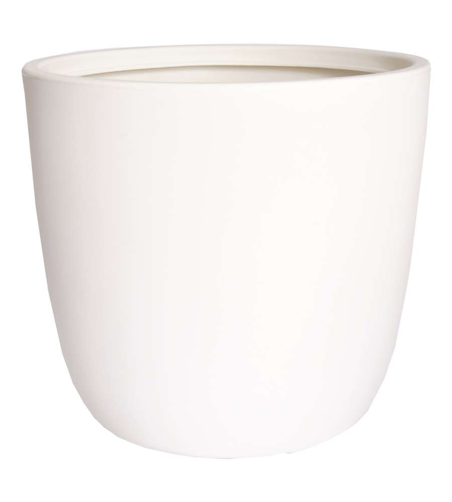 Vaso Cachepot Liscio Gubbio 35 x 34 cm Bianco Perla