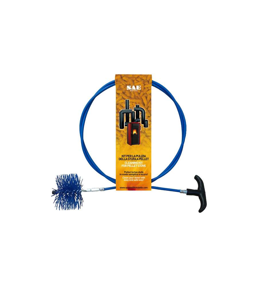 Scovolo Tubi Pellet Nylon Tondo Mm 80 Kit