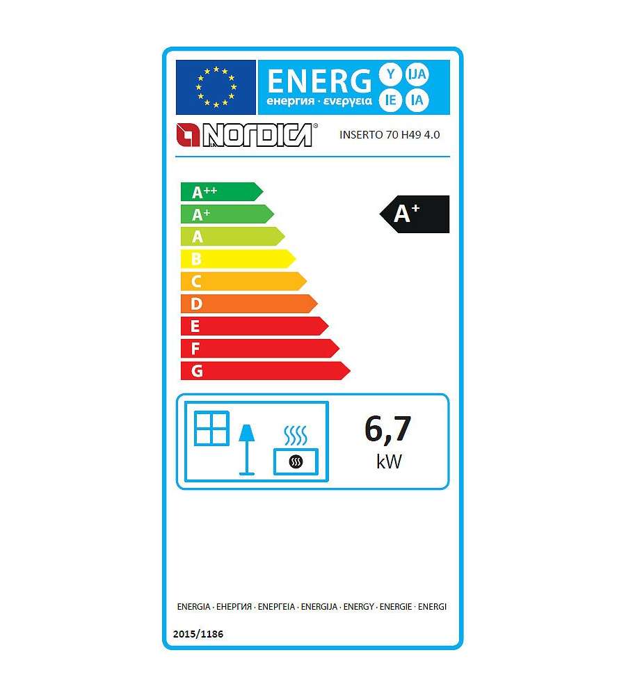 Inserto Caminetto a Legna 70 4.0 Ventilato Nordica